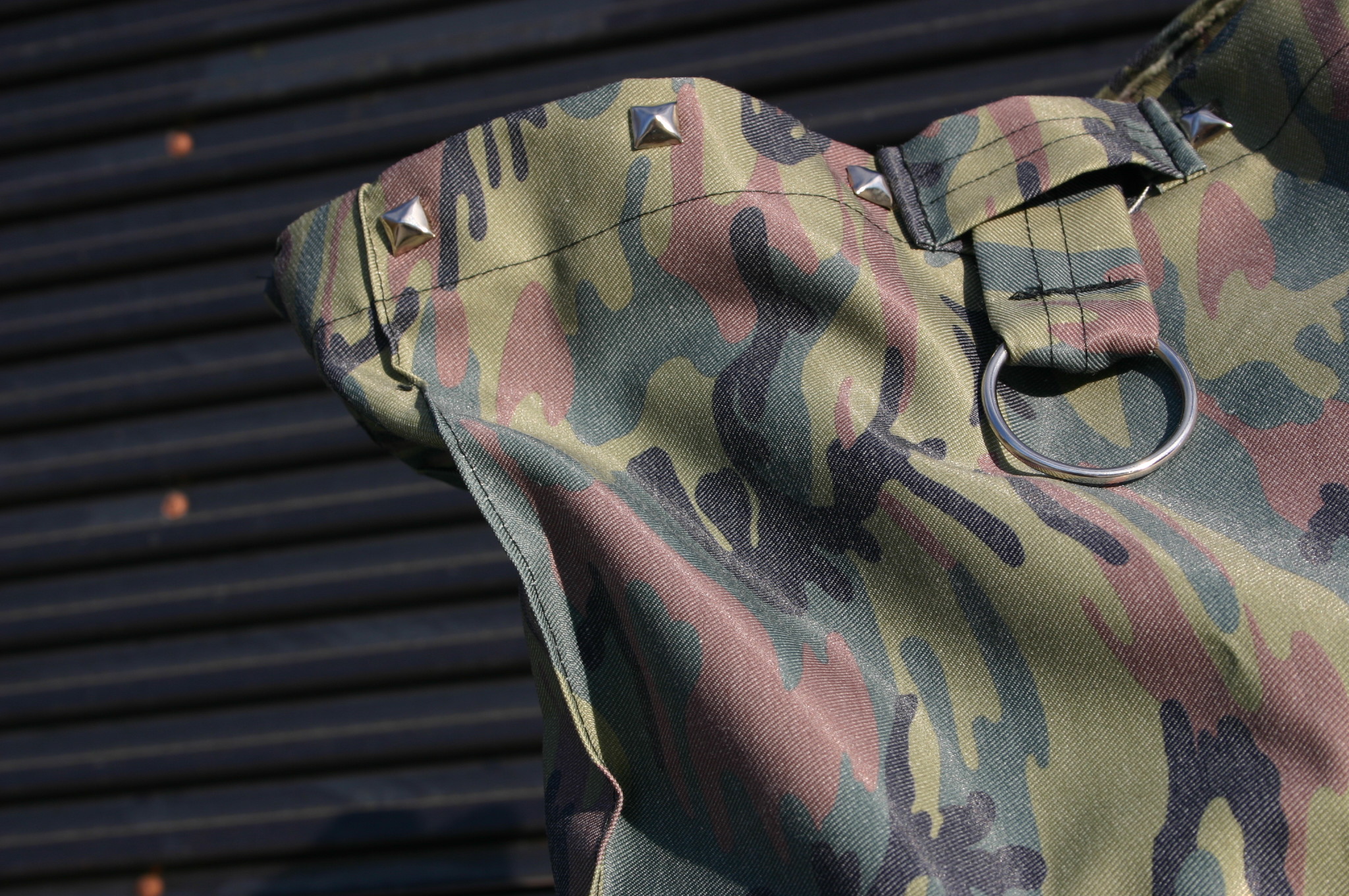 diy camo bag with studs