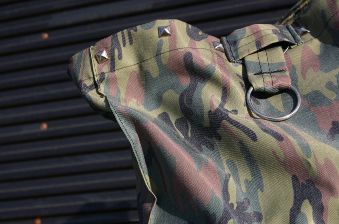 diy camo bag with studs