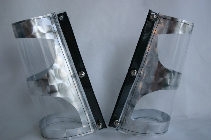 diy plastic wristles with self adhesive holographic vinyl