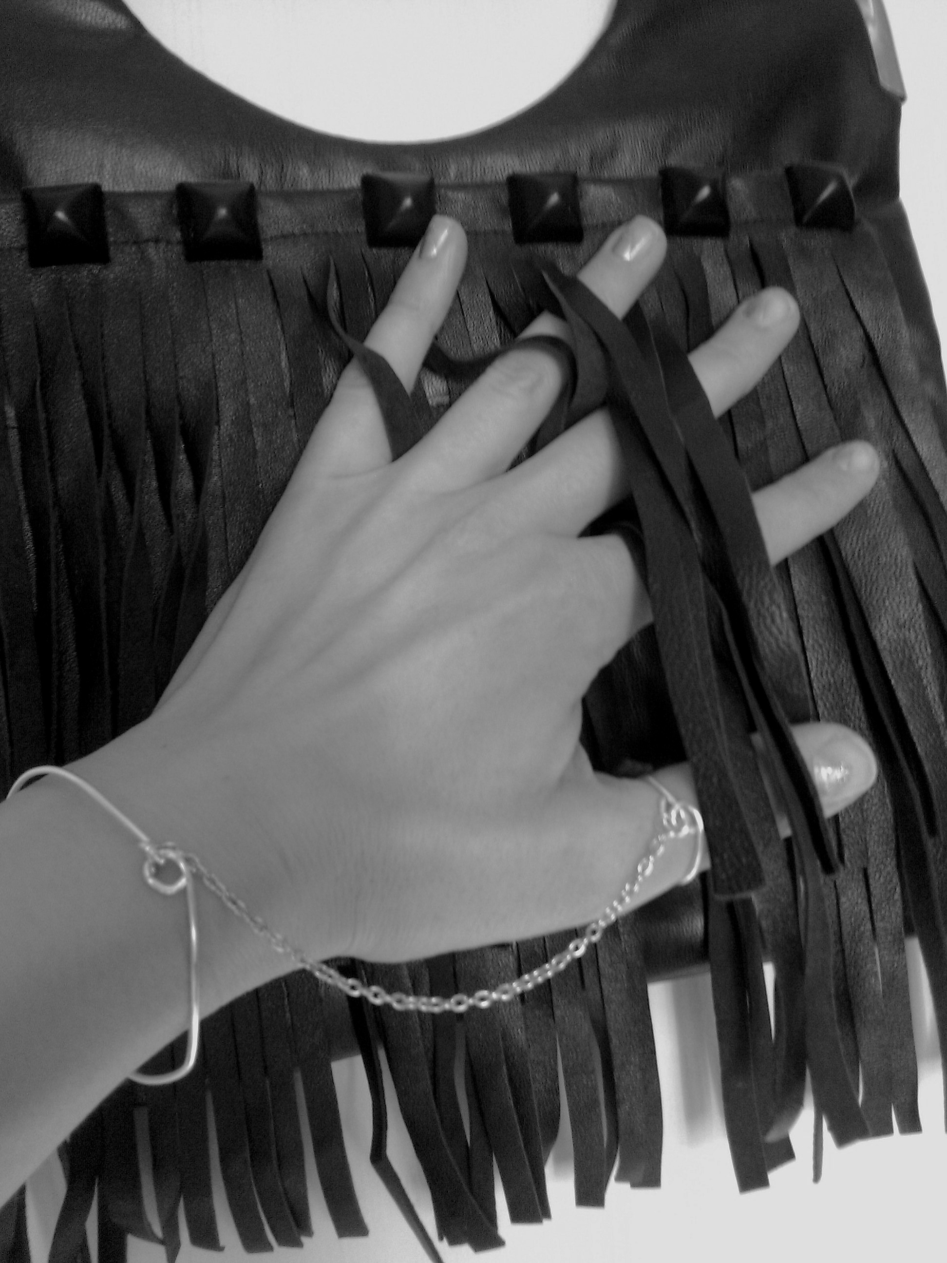 diy bracelet and fringe pouch