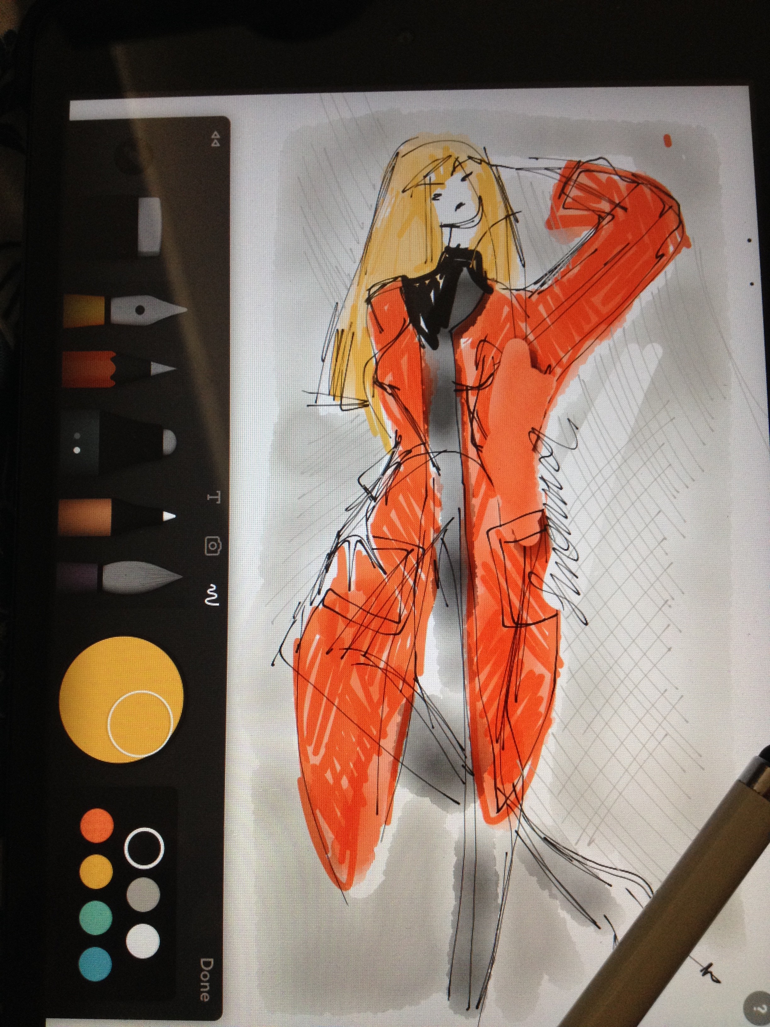 Susanoo fashion drawing with i pad