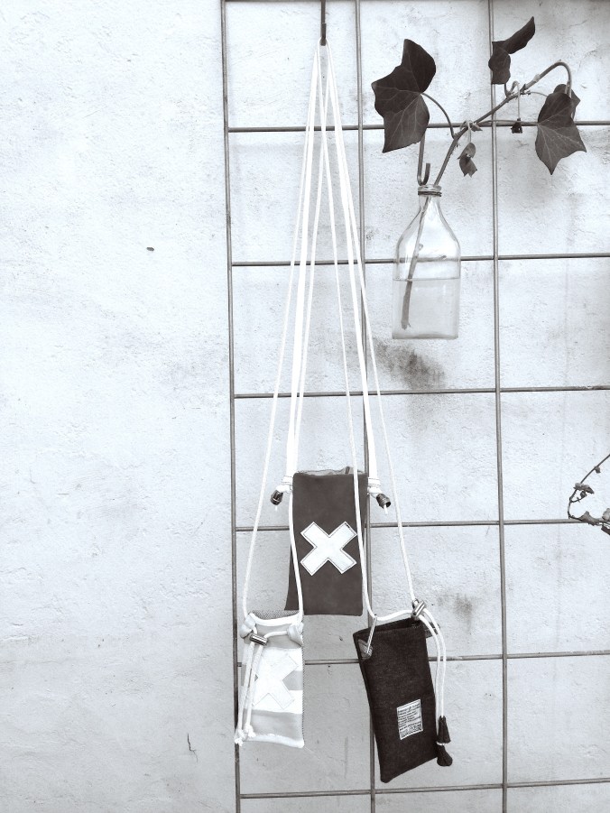 diy denim pouches black and white artsy picture