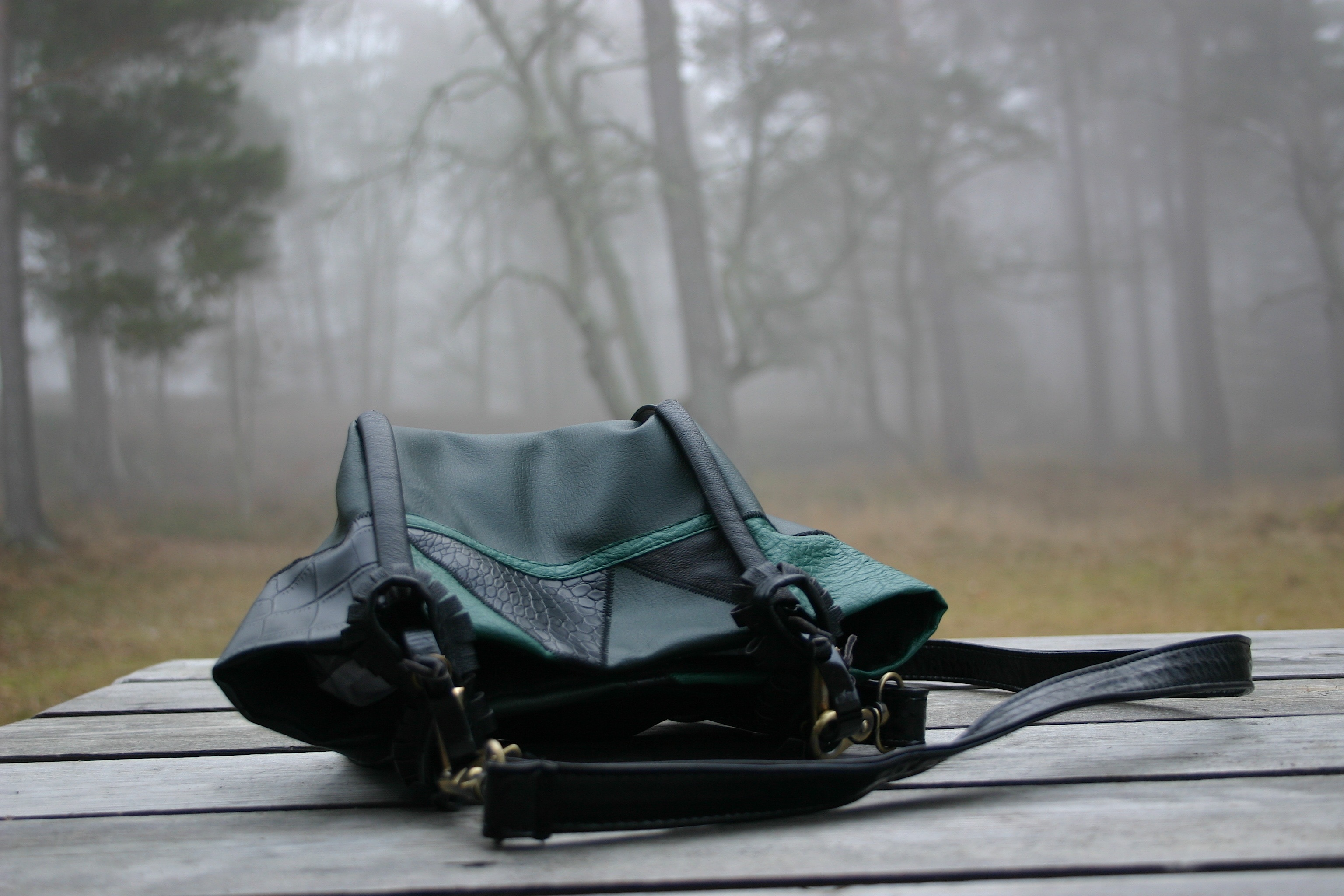 diy-greenish-leather-bag-with-metallic-details